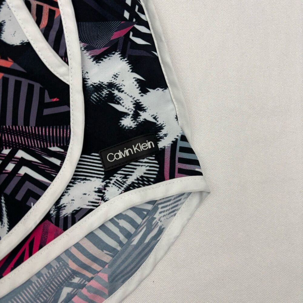 Calvin Klein Shorts Womens Black Pink High Waist Lined Pockets Activewear Size M - Picture 3 of 9